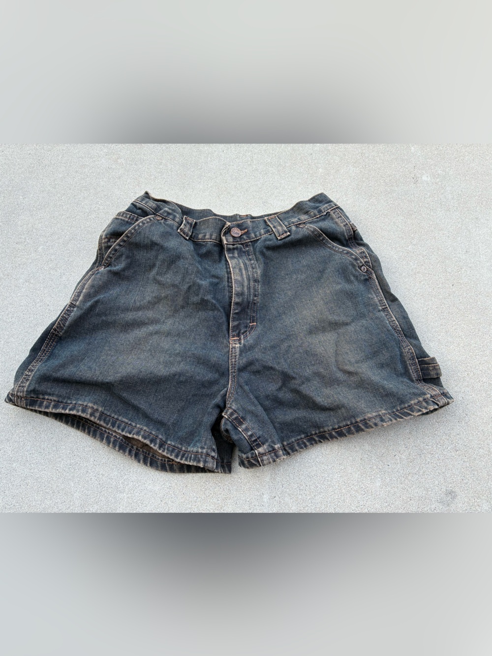 Women's Black Denim High-Waist Relaxed Jean Shorts